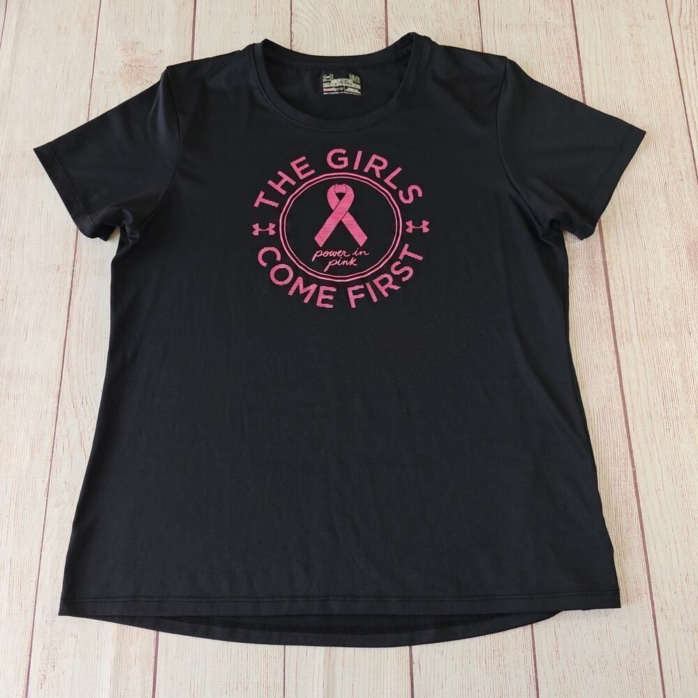 Under Armour "Power in Pink" Breast Cancer Awareness graphic tee sz L